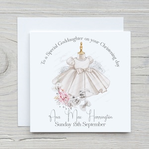 Personalised Christening Card for Girls |  Christening Card For Daughter, Granddaughter, Goddaughter