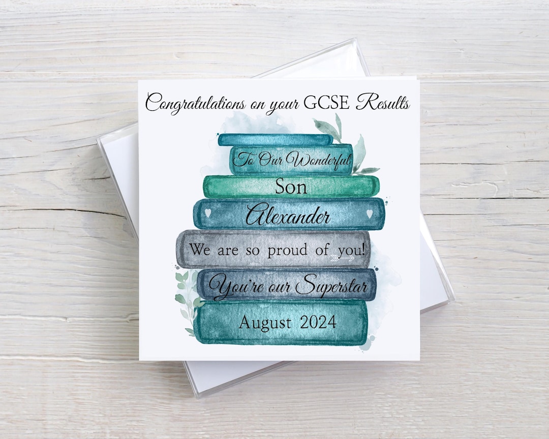 Congratulations on Your GCSE Results | Exam Results Card for Son ...