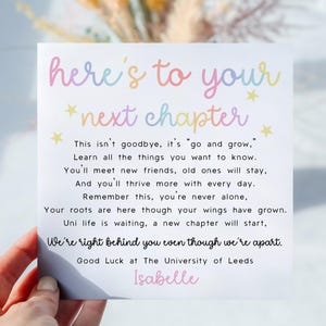 Personalised Off to University Card, Good Luck at Uni Daughter, Granddaughter, Niece