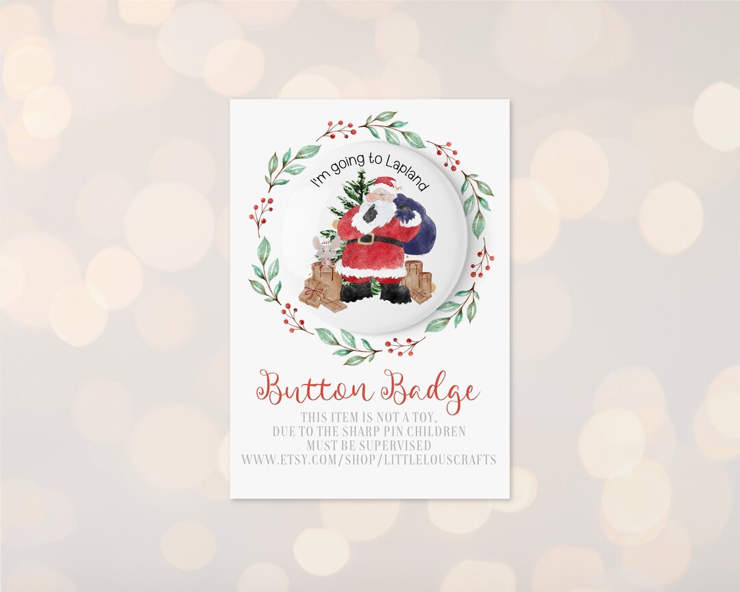 Lapland Christmas Badge Surprise Lapland Gift Idea Lapland Reveal Etsy