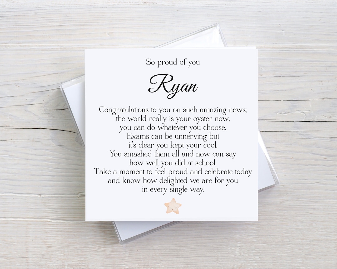 Personalised Congratulations on Your Exam Results Card - Etsy UK