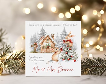 First Christmas as Mr & Mrs Card, Daughter and Son-in-Law, Sister Brother-in-Law, 1st Xmas Married