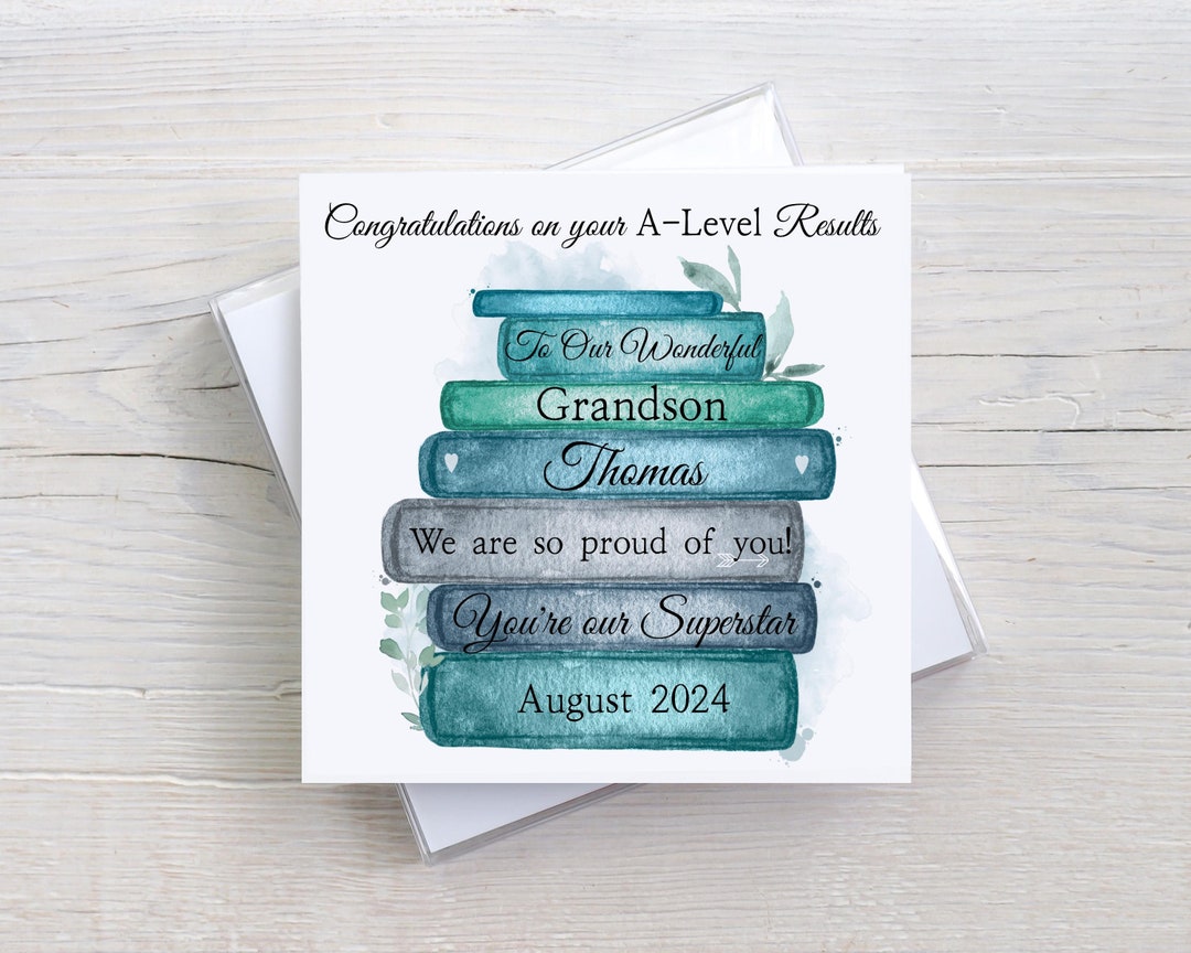 Congratulations on Your A-level Results | Exam Results Card for Son ...