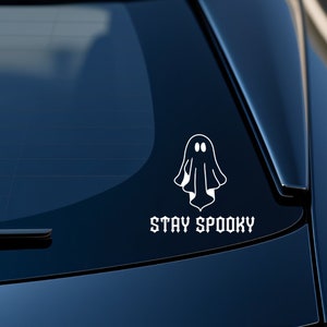 Stay Spooky Ghost Vinyl Decal, Ghost Decal, Sticker Halloween, Autocollants Halloween, Spooky Car Accessories
