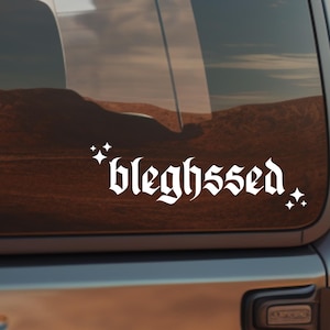 Bleghssed Vinyl Decal, Alt Decal, Alt Sticker, Metalcore, Chris Motionless, MIW, Metal Music, Metal Lover, Music Decal, Goth Car Accessories