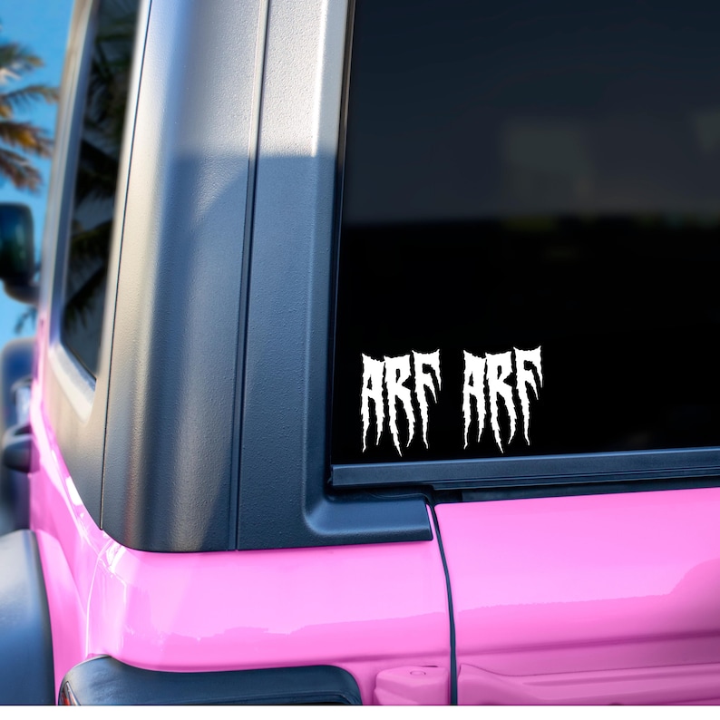 Arf Arf Vinyl Decal, Trendy Vinyl Decal, Punk Decal, Metal Decal ...