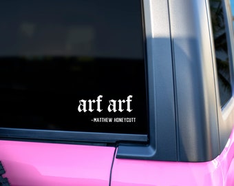 Arf Arf Vinyl Decal, Metal Decal, Metal Lover, Metalcore, Trendy Decal, Alt Decal