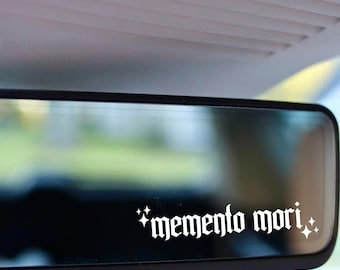 Sticker vinyle Memento Mori, Sticker gothique, Sticker citation latine pour ordinateur portable, voiture, miroir, Sticker esthétique Dark Academia, Sticker alternatif, tendance