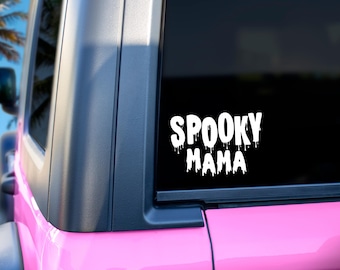 Spooky Mama Vinyl Decal, Metal Mama, Goth Mom, Alternative Mom, Laptop Decal, Car Decal, Gothic Car Accessories, Spooky Car Accessories