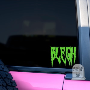 Metal Blegh Vinyl Decal, Vinyl Car Decal, Goth Car Decal, Trendy Car Decal, Bleghssed, MIW, Chris Motionless, Christmas