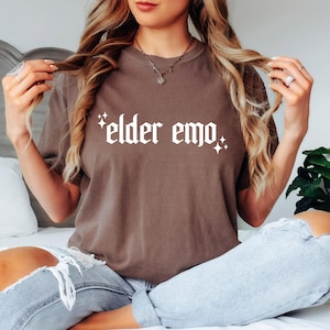 Elder Emo Shirt, Funny Alt Graphic Tee, Scene Kid Nostalgia Shirt, Pop Punk T-Shirt, Gothic Y2K Aesthetic, Metal, Emo, Scene