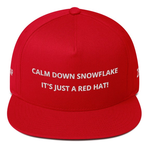 Red Hat flat Ball Cap - Etsy 