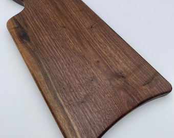 Handmade Walnut Charcuterie Board: Wooden Serving Tray with Handle
