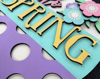 Hello Spring Polka Dot Pastel Door Hanger