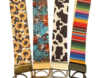Faux Leather Key Fob / Wristlets,  6”x1”