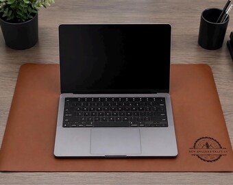 Personalized Leather Desk Mat.   Great for a gift!