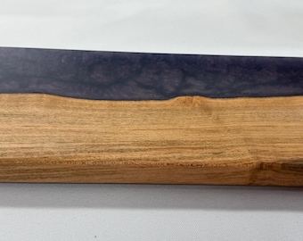 Handmade Purple Resin and Ambrosia Maple Charcuterie Board