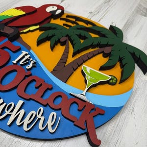 5 O&#39;clock Somewhere Door Hanger Sign