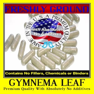 GYMNEMA LEAF With Absolutely No Additives High Potency 100 Vegetable Capsules
