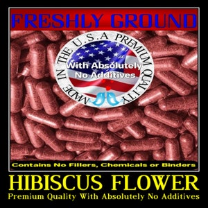 HIBISCUS FLOWER V C With Absolutely No Additives High Potency 100 Vegetable Capsules