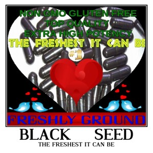 BLACK CUMIN SEED Nigella Sativa Fresh Ground Nutrients Vegetable Capsules