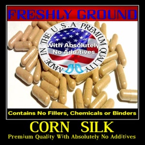 CORN SILK Fresh Ground The Freshest It Can Be Quality 100 Vegan Capsules 475 mg