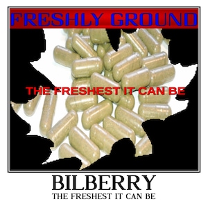 BILBERRY HERBAL Fresh Ground Strength The Freshest It Can Be 100 Vegetable Capsules