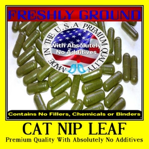 CAT NIP LEAF Top With Absolutely No Additives Extra High Potency Ever 100 Vegetable Capsules