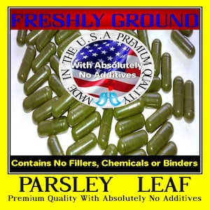PARSLEY LEAF With Absolutely No Additives X High Potency 100 Vegetable Capsules