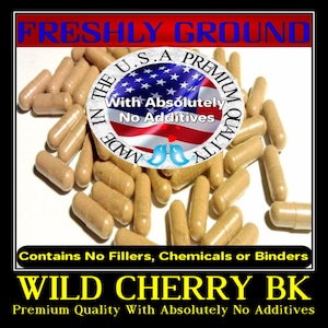 WILD CHERRY BARK With Absolutely No Additives High Potency 100 Veg Capsules
