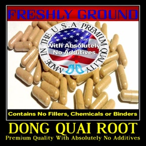 DONG QUAI ROOT Angelica With Absolutely No Additives High Potency 100 Vegetable Capsules