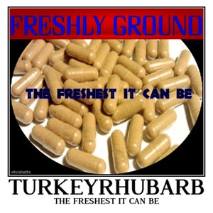 TURKEY RHUBARB ROOT Freshly Ground The Freshest It Can Be 100 Vegetable Capsules