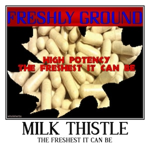 MILK THISTLE Fresh Ground The Freshest It Can Be 100 Vegetable Capsules