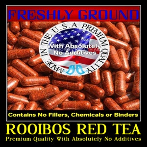 ROOIBOS RED TEA With Absolutely No Additives High Potency Anti 100 Vegetable Capsules