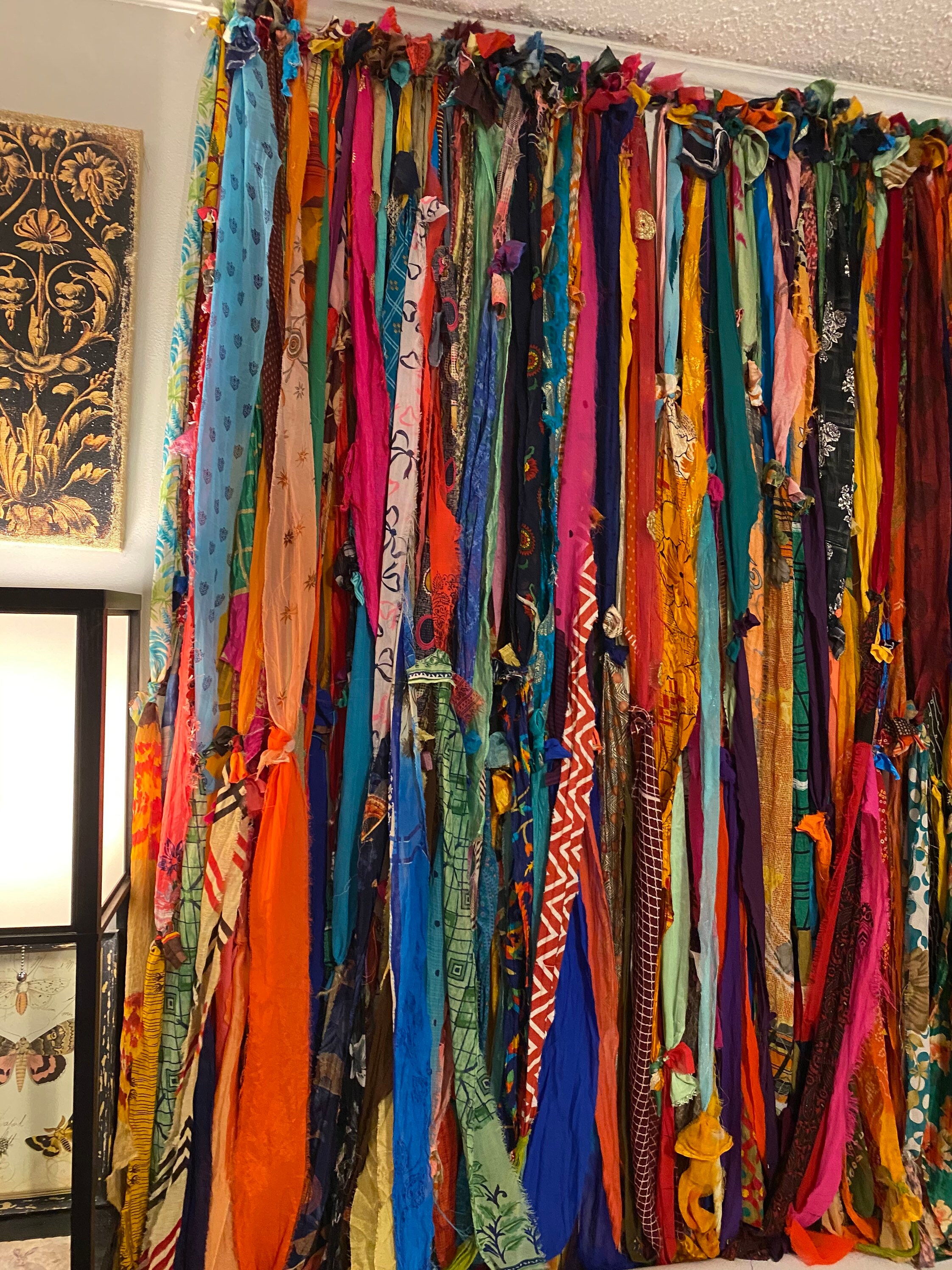 Hippie Boho Rag Tie Curtains Custom Made to Order Gypsy Etsy