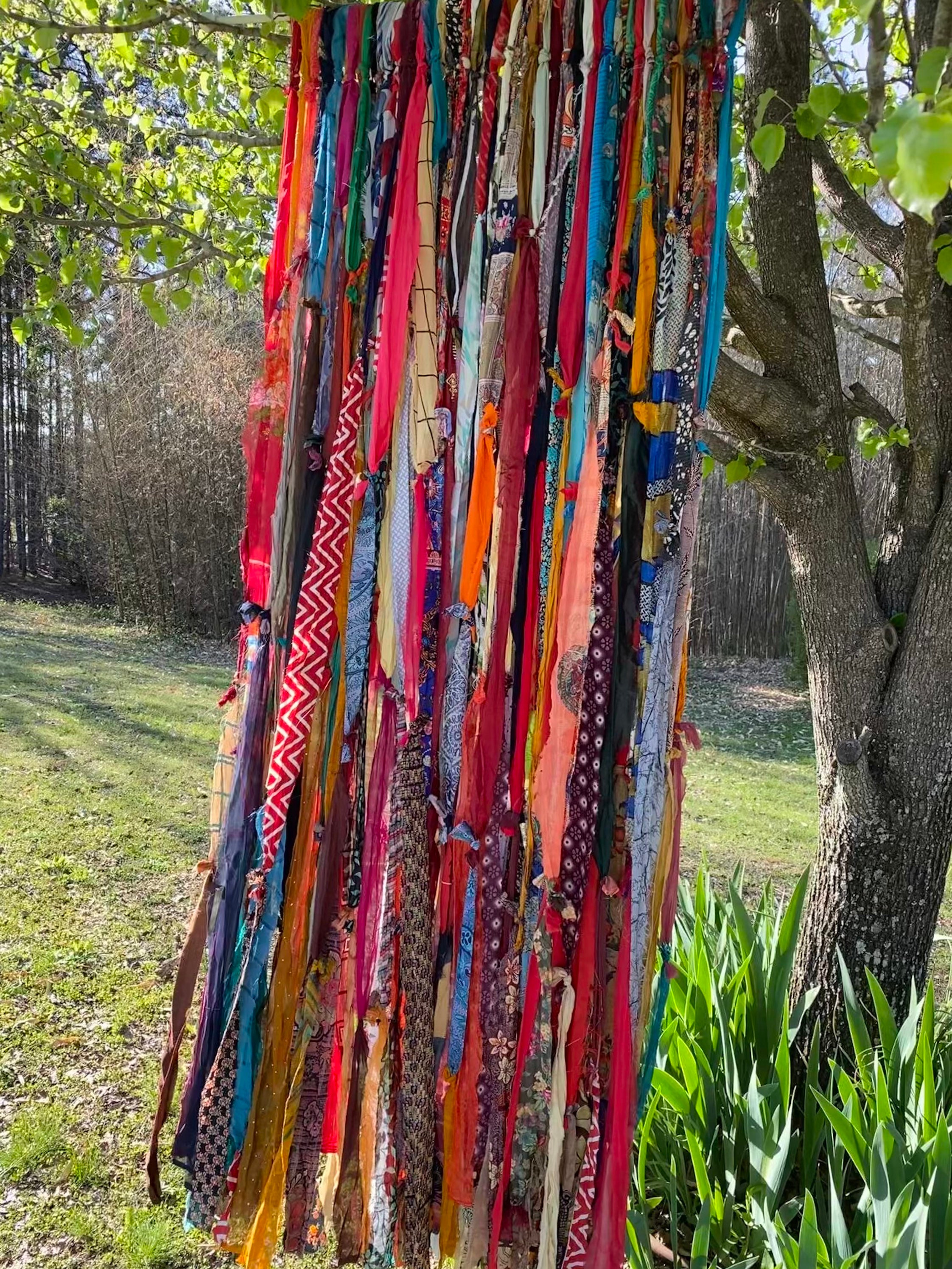 Hippie Boho Rag Tie Curtains Custom Made to Order Gypsy | Etsy