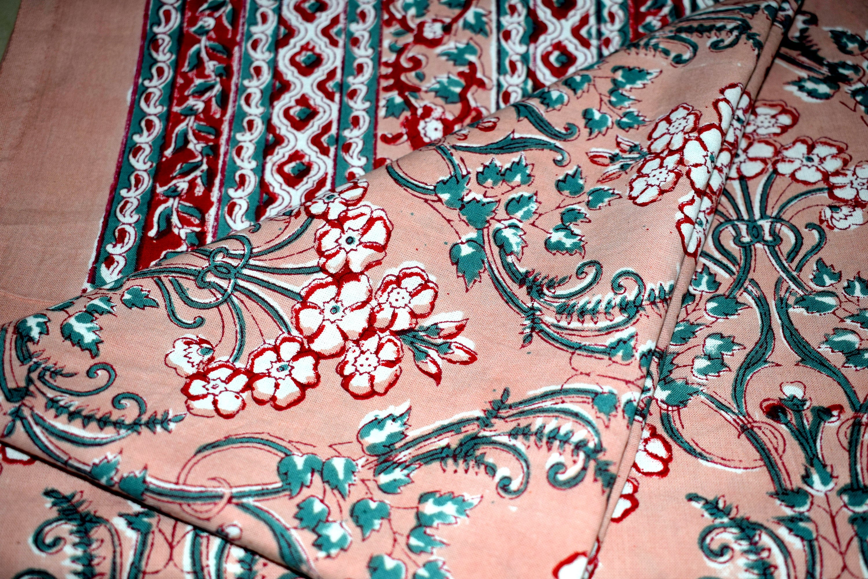 Floral Design Table Cover, Table Cloths, Dinning Table Cover, Block