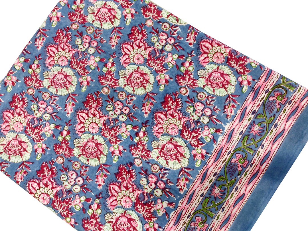 Manta Algodón Impresión Bloque Artesanal - 150x200 Cm, Amarilla, Ideal Para Sofá, Cama O Pared - Comercio Justo India