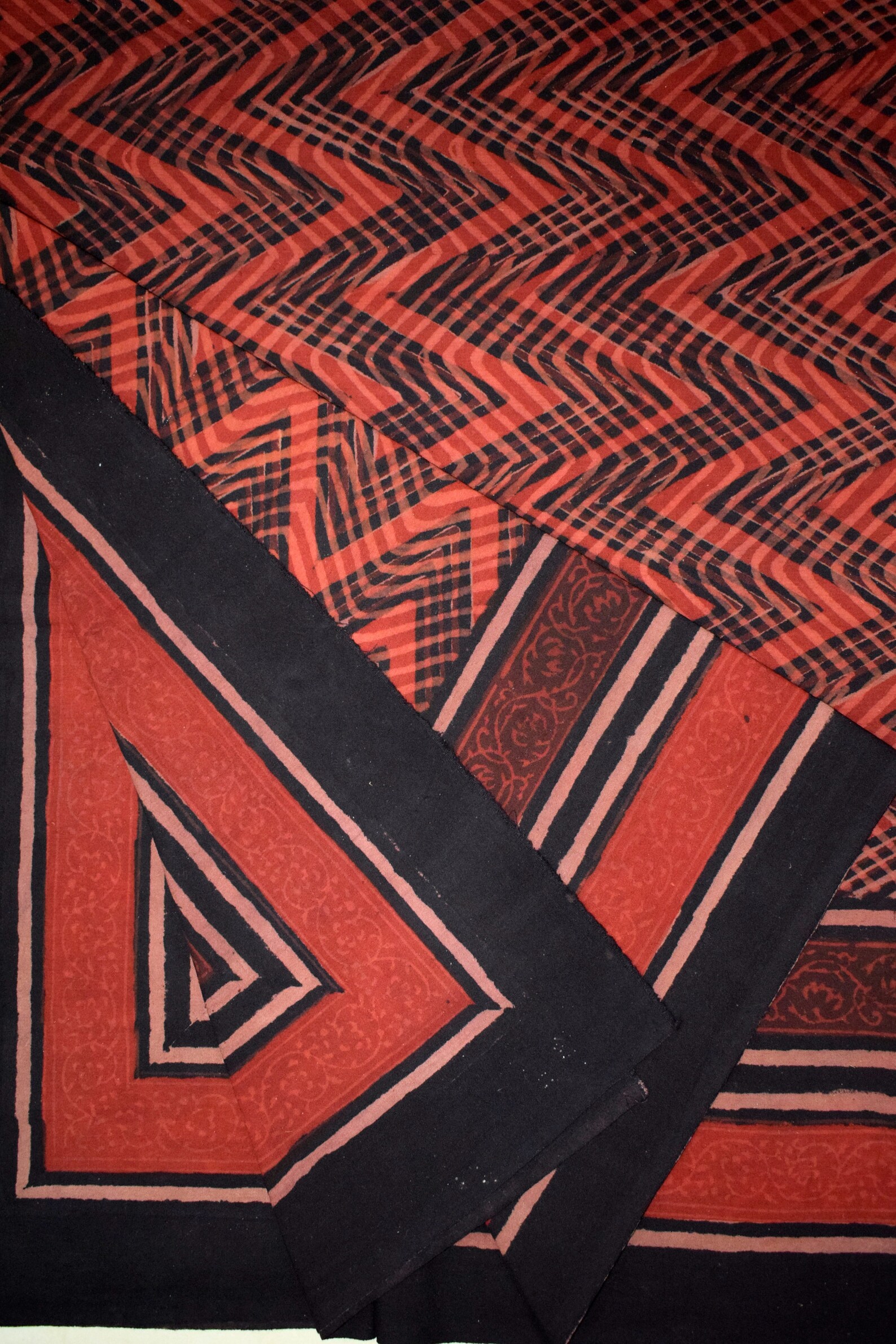 Red - Hand Block Print Bagru Cushion Cover 42