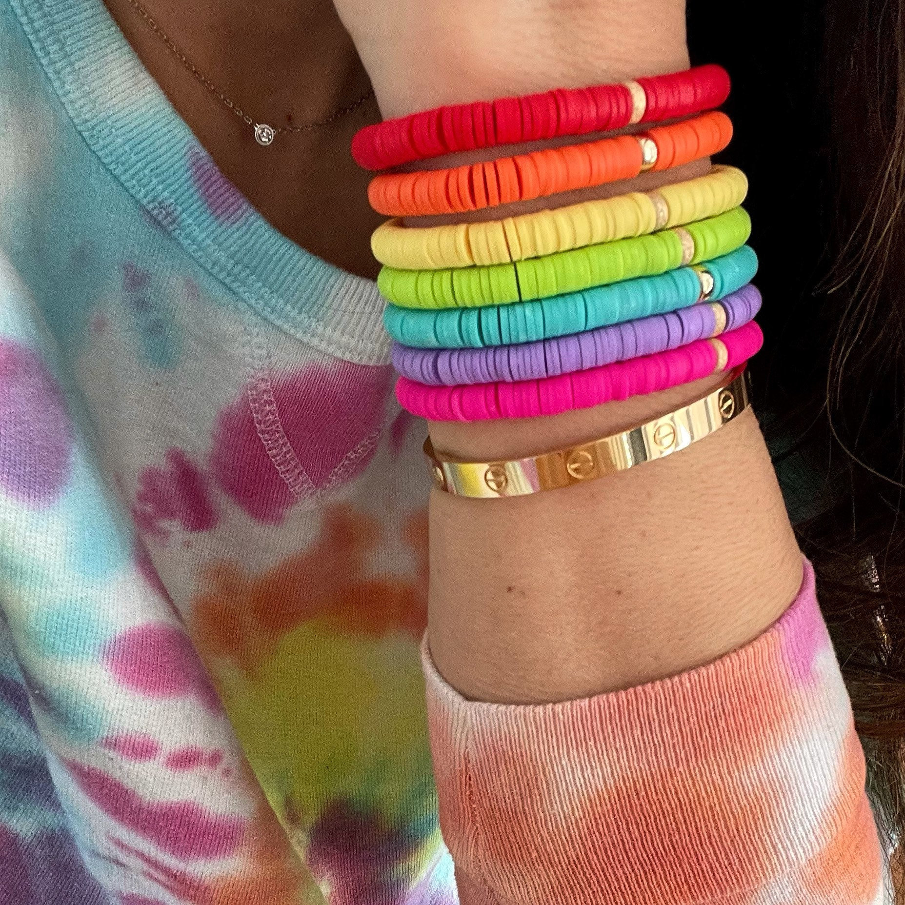 Preppy Solid Clay Beaded Bracelets Smile Soul Threads, 50% OFF