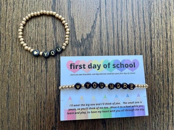 First Day of School Bracelets Mommy and Me Bracelets Back to - Etsy