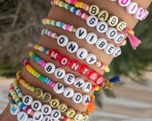 Custom Beaded Camp Friendship Bracelet Personalized Custom Name