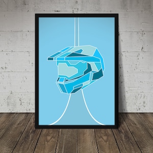 Halo - Master Chief Helmet Abstract poster print.