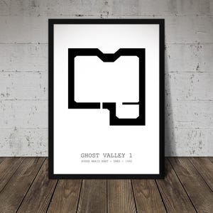Ghost Valley 1 - Mario Kart Print - Track Poster - Office wall art - Gifts for him or her