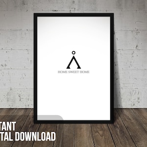Stargate Home Sweet Home Wandkunst – Sci Fi Poster – Druckbarer digitaler Download – Geek Wohnkultur – Minimalistische Stargate Fan Kunst – Sci Fi Geschenk