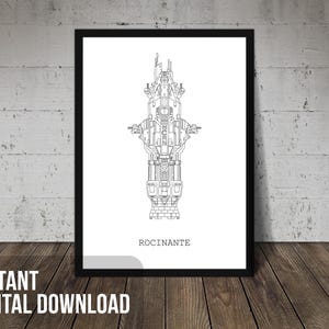 The Expanse - Rocinante – Sci Fi Printable Wall Art Set – Digital Download for Geek Home Décor