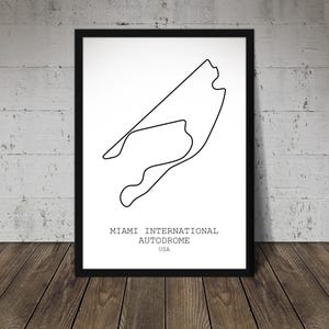 Miami International Autodrome Circuit, USA - American Grand Prix Circuit Print - Formula 1 Track Poster - Office wall art - Gifts for him