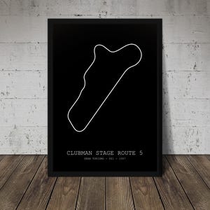 Clubman Stage Route 5 - Gran Turismo Print - Track Poster - Office wall art - Gifts for him or her