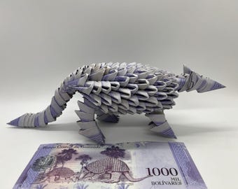 Armadillo Made from Venezuelan Money