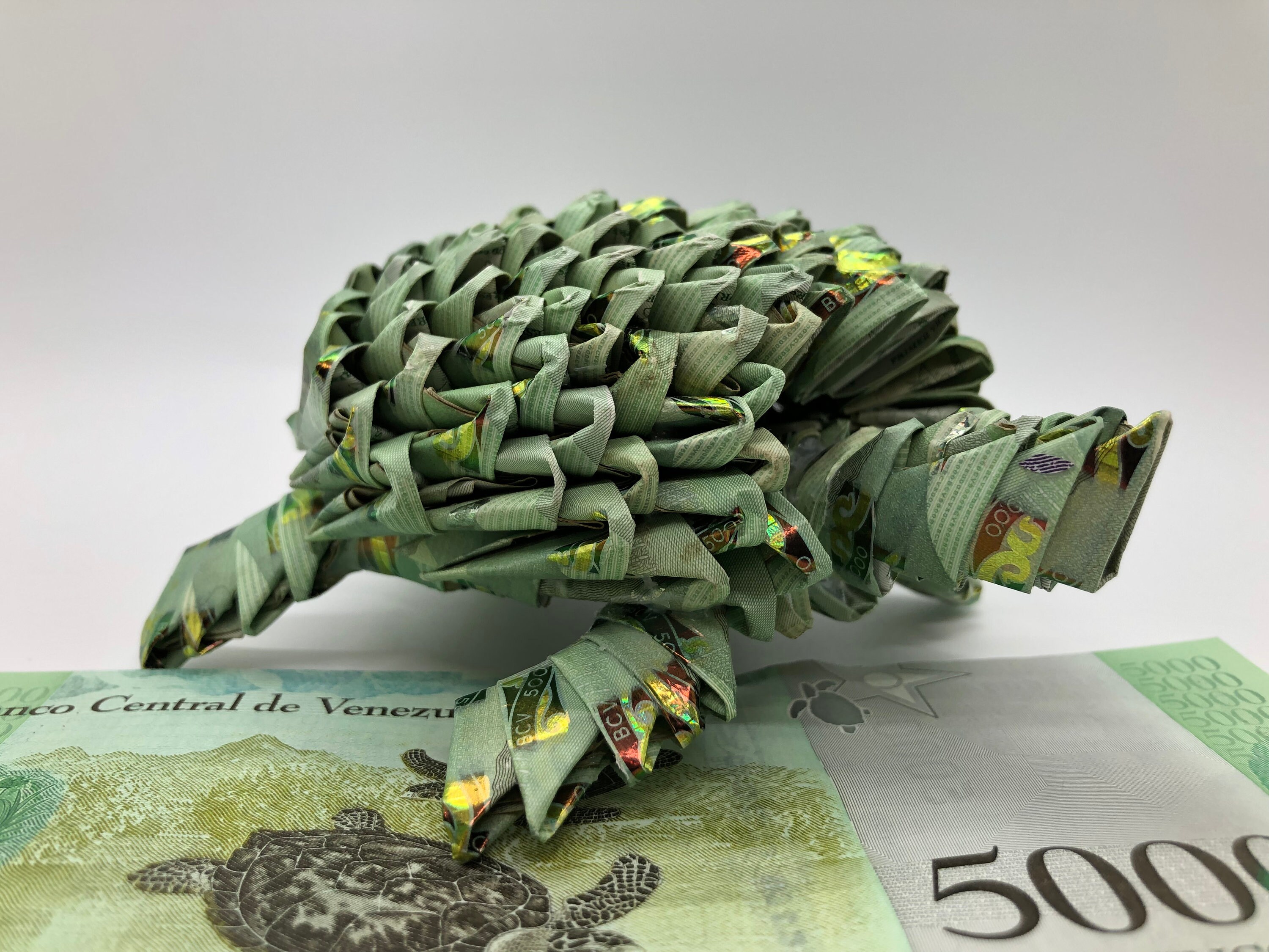 Sea Turtle Made from Venezuelan Money Etsy